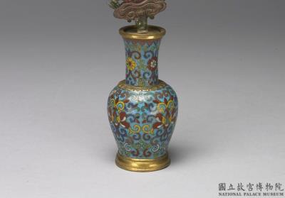 图片[3]-Copper vase in cloisonne enamels, Qing dynasty, Qianlong reign (1736-1795)-China Archive